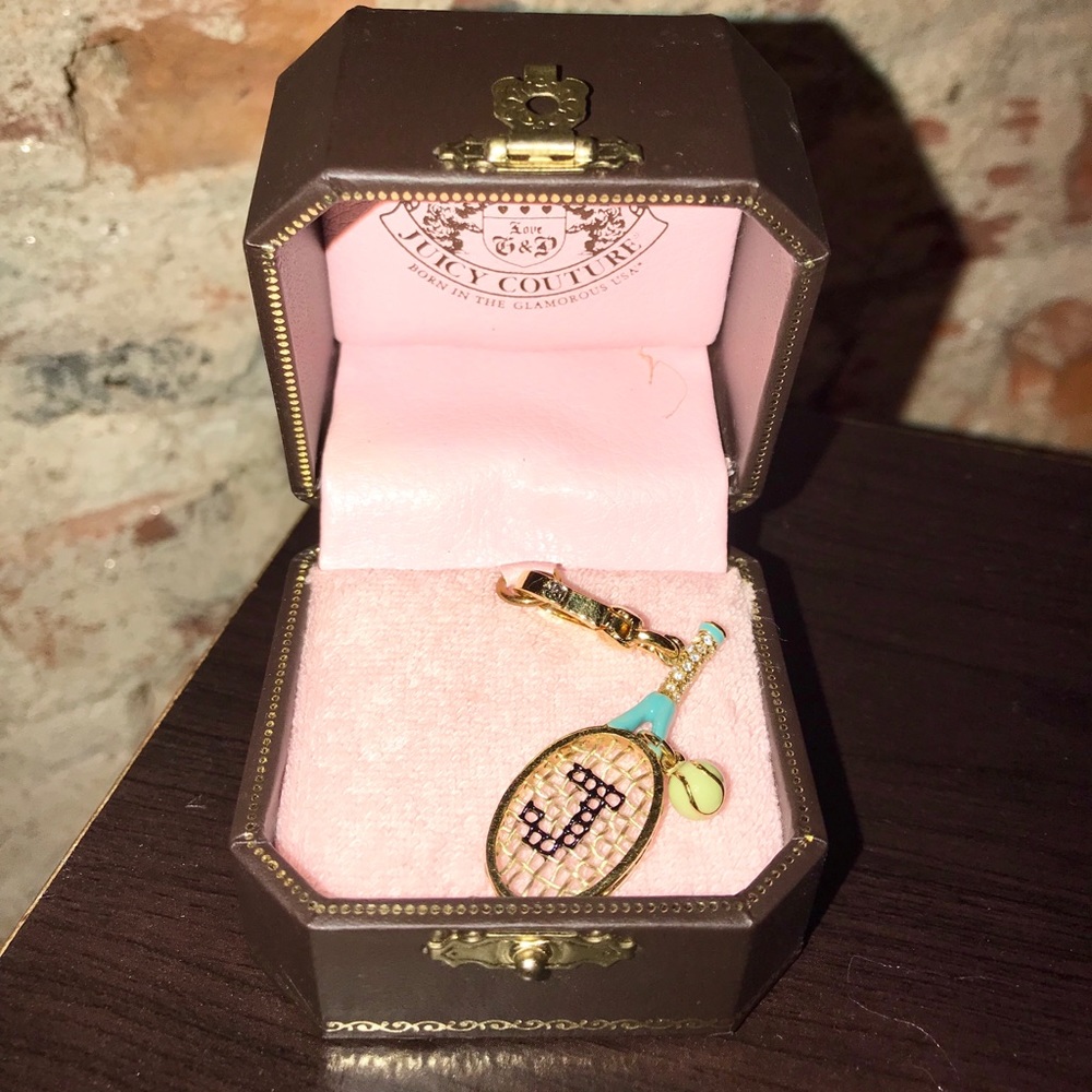 Juicy Couture tennis racquet bracelet charm
